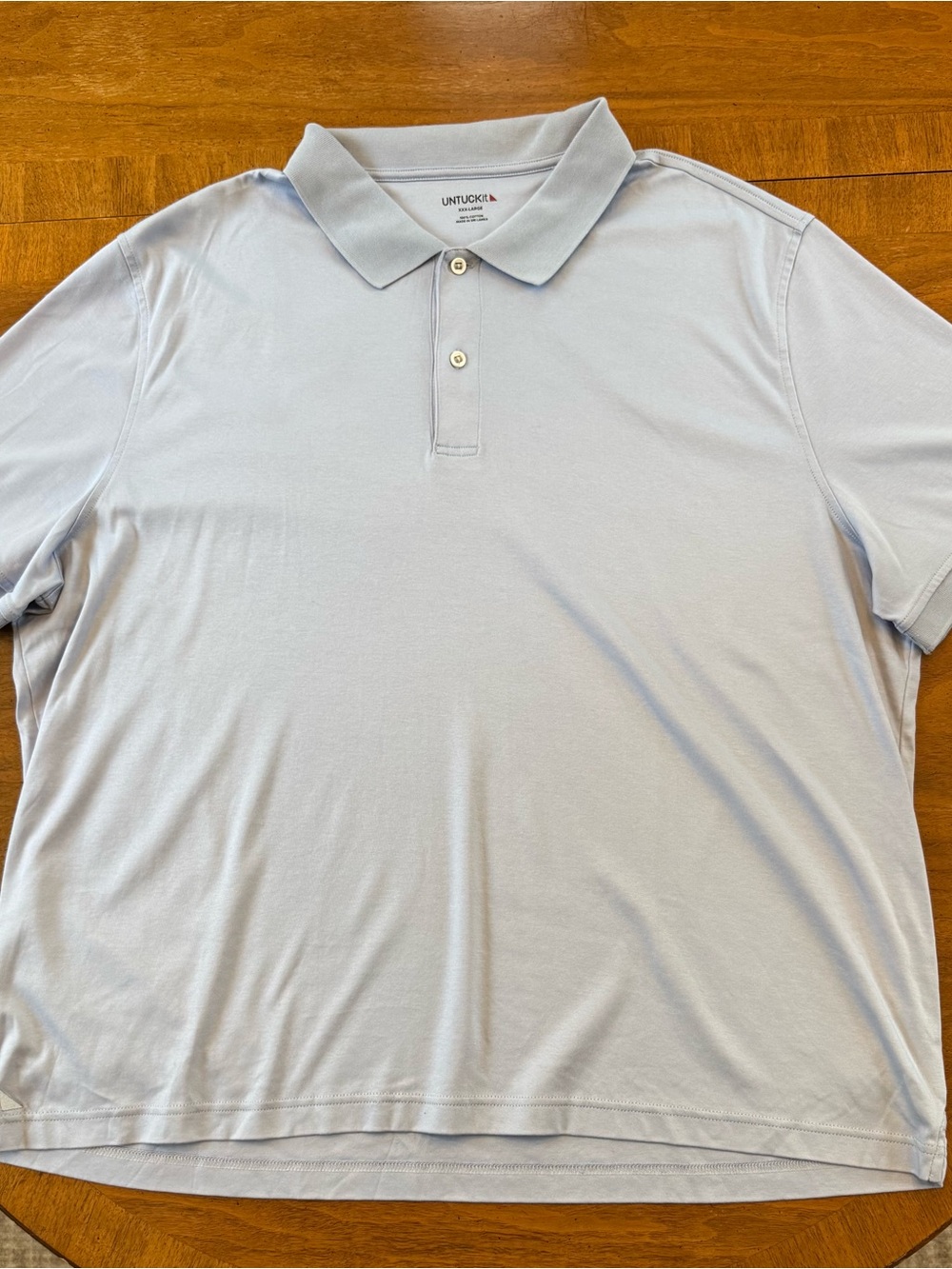 UNTUCKit Men's Pale Blue Short-Sleeve Polo